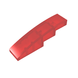 GDS-658 - Slope Curved 4 x 1 No Studs [Stud Holder with Asymmetric Ridges]
