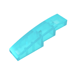 GDS-658 - Slope Curved 4 x 1 No Studs [Stud Holder with Asymmetric Ridges]