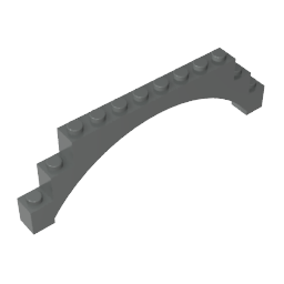 GDS-676 - Brick Arch 1 x 12 x 3 Raised Arch with 5 Cross Supports