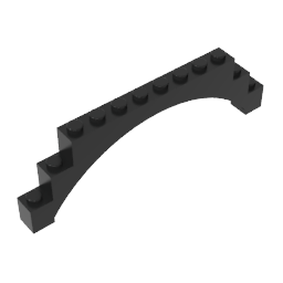 GDS-676 - Brick Arch 1 x 12 x 3 Raised Arch with 5 Cross Supports