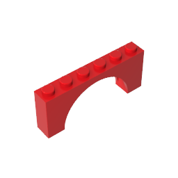 GDS-678 - Brick Arch 1 x 6 x 2 - Thin Top without Reinforced Underside [New Version]