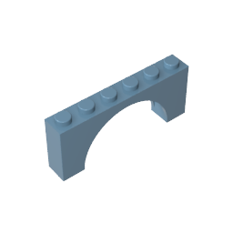 GDS-678 - Brick Arch 1 x 6 x 2 - Thin Top without Reinforced Underside [New Version]