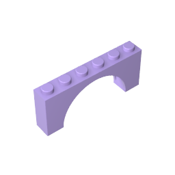 GDS-678 - Brick Arch 1 x 6 x 2 - Thin Top without Reinforced Underside [New Version]