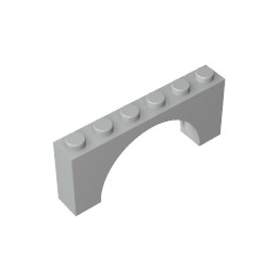 GDS-678 - Brick Arch 1 x 6 x 2 - Thin Top without Reinforced Underside [New Version]