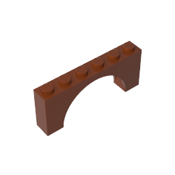 GDS-678 - Brick Arch 1 x 6 x 2 - Thin Top without Reinforced Underside [New Version]