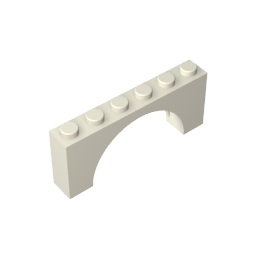 GDS-678 - Brick Arch 1 x 6 x 2 - Thin Top without Reinforced Underside [New Version]