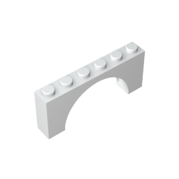 GDS-678 - Brick Arch 1 x 6 x 2 - Thin Top without Reinforced Underside [New Version]