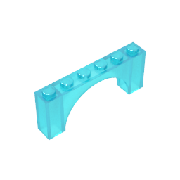 GDS-678 - Brick Arch 1 x 6 x 2 - Thin Top without Reinforced Underside [New Version]