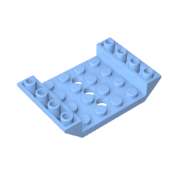 GDS-684 - Slope Inverted 45 Degrees 6 x 4 Double with 4 x 4 Cutout and 3 Holes