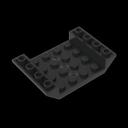 GDS-684 - Slope Inverted 45 Degrees 6 x 4 Double with 4 x 4 Cutout and 3 Holes
