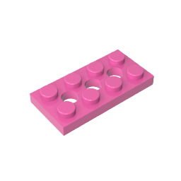 GDS-697 - Technic Plate 2 x 4 [3 Holes]