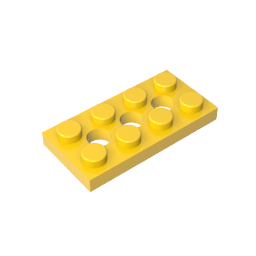GDS-697 - Technic Plate 2 x 4 [3 Holes]