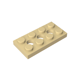 GDS-697 - Technic Plate 2 x 4 [3 Holes]