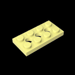GDS-697 - Technic Plate 2 x 4 [3 Holes]