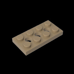 GDS-697 - Technic Plate 2 x 4 [3 Holes]
