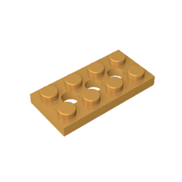 GDS-697 - Technic Plate 2 x 4 [3 Holes]