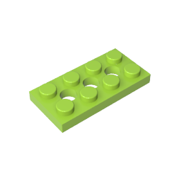 GDS-697 - Technic Plate 2 x 4 [3 Holes]