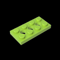 GDS-697 - Technic Plate 2 x 4 [3 Holes]