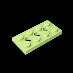 GDS-697 - Technic Plate 2 x 4 [3 Holes]