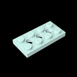 GDS-697 - Technic Plate 2 x 4 [3 Holes]