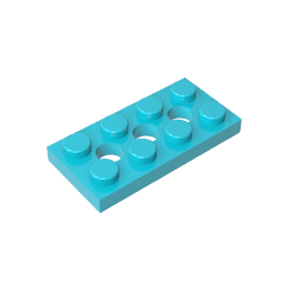 GDS-697 - Technic Plate 2 x 4 [3 Holes]