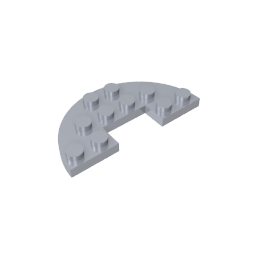 GDS-705 - Plate Round Half 3 x 6 with 1 x 2 Cutout