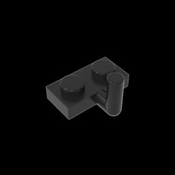 GDS-709 - Plate Special 1 x 2 with Arm Up [Horizontal Arm 6mm]
