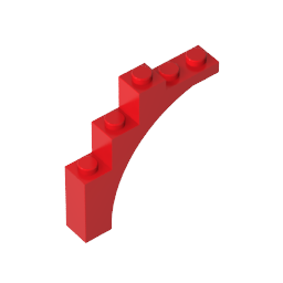 GDS-715 - Brick Arch 1 x 5 x 4 [Irregular Bow, Raised Underside Cross Supports]
