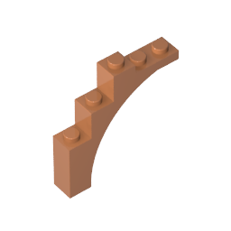 GDS-715 - Brick Arch 1 x 5 x 4 [Irregular Bow, Raised Underside Cross Supports]