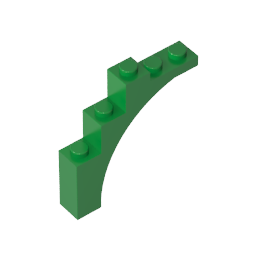 GDS-715 - Brick Arch 1 x 5 x 4 [Irregular Bow, Raised Underside Cross Supports]