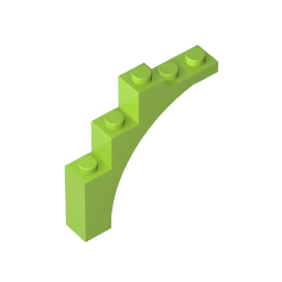 GDS-715 - Brick Arch 1 x 5 x 4 [Irregular Bow, Raised Underside Cross Supports]