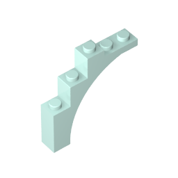 GDS-715 - Brick Arch 1 x 5 x 4 [Irregular Bow, Raised Underside Cross Supports]