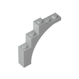 GDS-715 - Brick Arch 1 x 5 x 4 [Irregular Bow, Raised Underside Cross Supports]