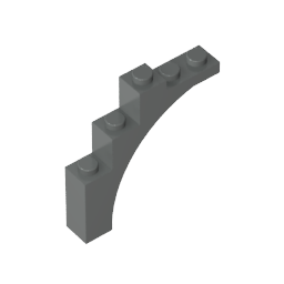 GDS-715 - Brick Arch 1 x 5 x 4 [Irregular Bow, Raised Underside Cross Supports]