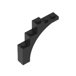 GDS-715 - Brick Arch 1 x 5 x 4 [Irregular Bow, Raised Underside Cross Supports]
