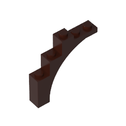 GDS-715 - Brick Arch 1 x 5 x 4 [Irregular Bow, Raised Underside Cross Supports]