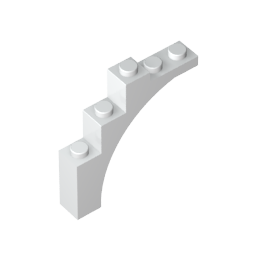 GDS-715 - Brick Arch 1 x 5 x 4 [Irregular Bow, Raised Underside Cross Supports]