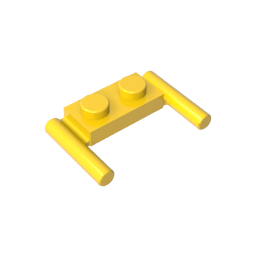 GDS-737 - Plate Special 1 x 2 with Handles [Flat Ends / Low Attachment]