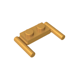 GDS-737 - Plate Special 1 x 2 with Handles [Flat Ends / Low Attachment]
