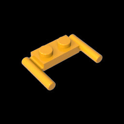 GDS-737 - Plate Special 1 x 2 with Handles [Flat Ends / Low Attachment]