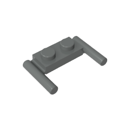 GDS-737 - Plate Special 1 x 2 with Handles [Flat Ends / Low Attachment]