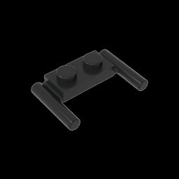 GDS-737 - Plate Special 1 x 2 with Handles [Flat Ends / Low Attachment]