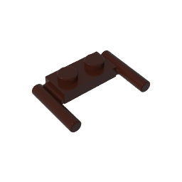GDS-737 - Plate Special 1 x 2 with Handles [Flat Ends / Low Attachment]