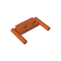 GDS-737 - Plate Special 1 x 2 with Handles [Flat Ends / Low Attachment]