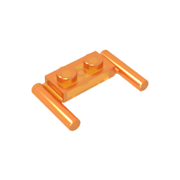 GDS-737 - Plate Special 1 x 2 with Handles [Flat Ends / Low Attachment]