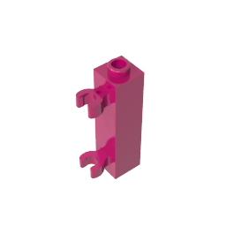 GDS-738 - Brick Special 1 x 1 x 3 with 2 Clips Vertical [Hollow Stud, Open O Clips]