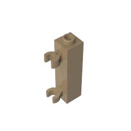 GDS-738 - Brick Special 1 x 1 x 3 with 2 Clips Vertical [Hollow Stud, Open O Clips]