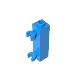 GDS-738 - Brick Special 1 x 1 x 3 with 2 Clips Vertical [Hollow Stud, Open O Clips]