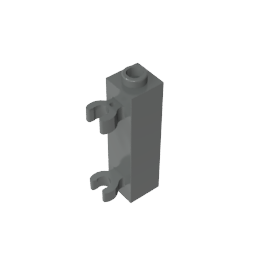 GDS-738 - Brick Special 1 x 1 x 3 with 2 Clips Vertical [Hollow Stud, Open O Clips]