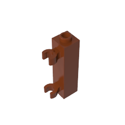 GDS-738 - Brick Special 1 x 1 x 3 with 2 Clips Vertical [Hollow Stud, Open O Clips]